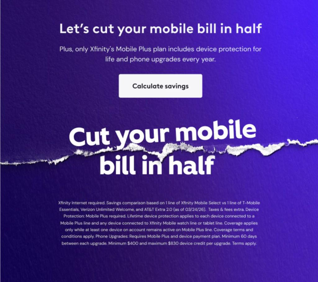 Let’s cut your mobile bill in half